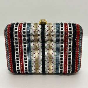 Judith Leiber Rare Multi Color Crystal Evening Shoulder Bag